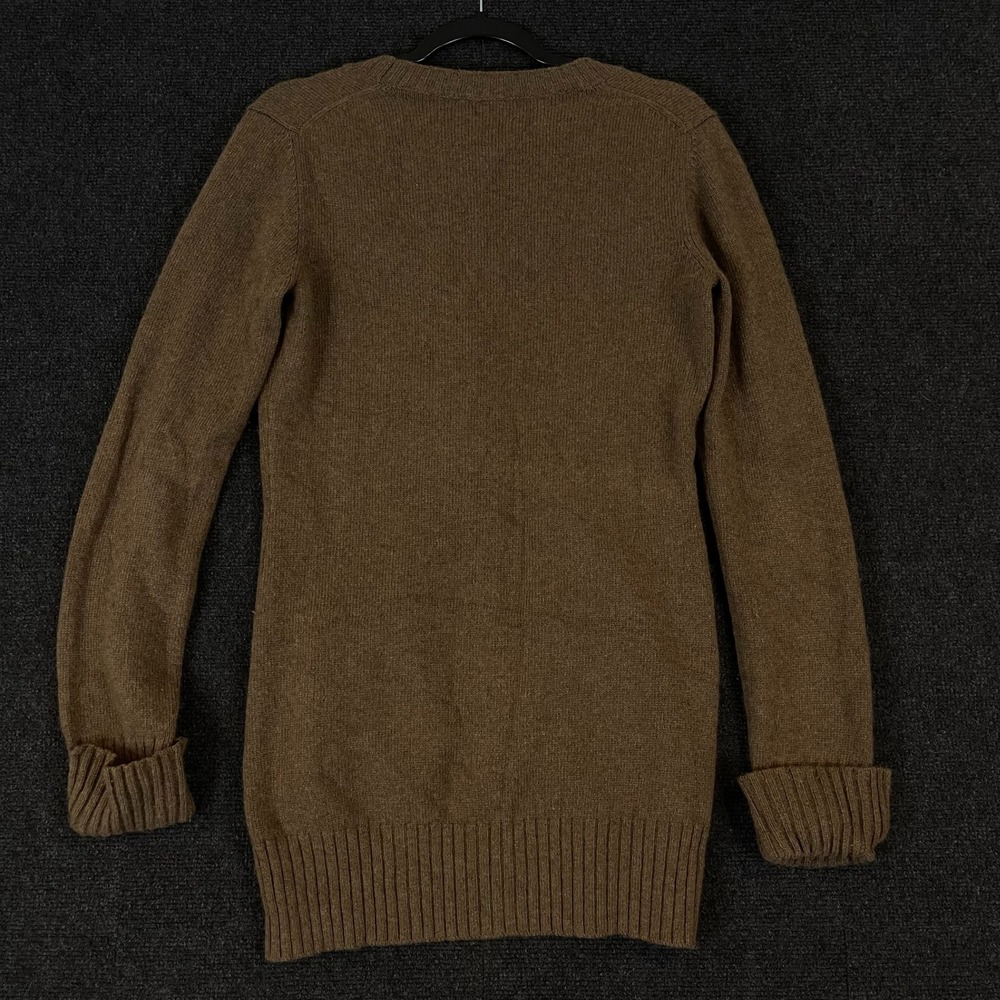 Enzo Mantarani Women Brown 100% Cashmere V-Neck Button Cardigan Sweater ITALY-S-